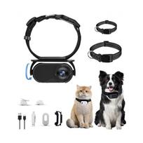 1080P Cat Camera Collar, Cat Dog Collar Camcorder, 360 Rotating HD Wireless Cats Video Records Mini Action Camera Black