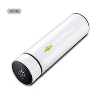 rlgc6 Smart Insulation Cup Car Thermos Mug Water Bottle Auto Accessories For Chevrolet Spark Captiva Cruze Tracker Orlando Trax Epica balta