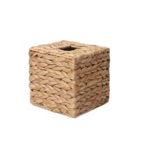 su dangčiu rotango kubo servetėlių dėžutė rankų darbo servetėlių laikiklis kvadratinė rotango pynimo servetėlių dėžutė biurui Tissue Box