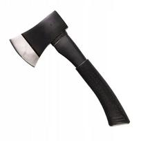 Kirvis Mil-Tec Black 28 cm, plieninis su gumine rankena