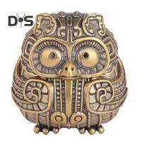 Vintažinė pelėdos figūrėlė Mini pelėdos smilkalų degiklis su dangteliu Kolekcinis pelėdos ornamentas namams, svetainei, biuro stalui, knygų lentynos dekoras Owl