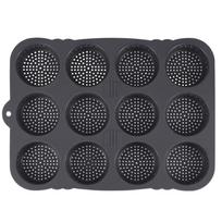 2025 1PC Hamburger Bread Mold 12-hole Round French Heat Resistant Easy-Release Toaster Pan Kitchen Use Of Baguette Baking Tools