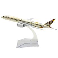1/400 Metalinis lėktuvo modelis Statybos rinkinys 16 cm mastelis Etihad B787 787 Lėktuvų modeliai Lydinio žaislinis lėktuvas su važiuokle Namų dekoras white
