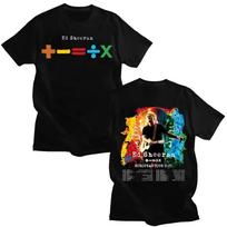 Ed Sheeran Europos turas 2025 T-shirt'ai Vyriški ir moteriški drabužiai Apvali apykaklė Trumpomis rankovėmis Laisvi madingi T-shirt'ai Gerbėjų dovanų T-shirt'ai S juoda