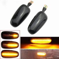 Dinaminis LED sparno posūkio signalas Opel Astra G 1998-2009 Zafira A 1999-2005 šoniniams gabaritiniams žibintams 2000 2001 2002 2003 2004 Dynamic Smoked Black gray