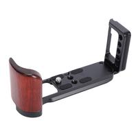 L Shape Handgrip Fit for XT30 XT30II XT10 XT20 Camera Aluminum Alloy L Shape Grip with Wooden Handle Quick Release Plate