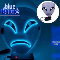 LED Luminous Ghost Face Mask with Animation - Pitch Black