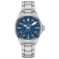 HAMILTON Khaki Aviation Series Automatic Mechanical Movement 100 Meters Waterproof Unisex Swiss Watch 39mm Blue Dial Stainless Steel Strap H76305140 mėlyna
