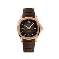MIDO Helmsman serijos TV laikrodis Automatinis mechaninis judėjimas 100 metrų atsparumas vandeniui 40*39,2 mm Rudo ciferblato Nerūdijančio plieno korpusas Guminis dirželis M049.526.37.291.00 ruda