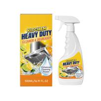 Kitchen Heavy Duty Cleaner Degreaser Spray 500ML Powerful Oil Stain Remover for Stove Oven Range Hood and Kitchen Surfaces Effective Cleaning Solution One Size geltona