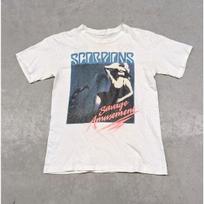 Vintažinis 1988 m. Scorpions Savage Amusement turo koncertinis marškinėlis, pakartotinis spaudas 2 pusės S įvairiaspalvis