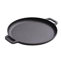 1Pc Thickened Pancake Pan Binaural Cast Iron Pan Uncoated Gripper Pancake Pig Iron Household Pancake Pan Non-stick Pan gray