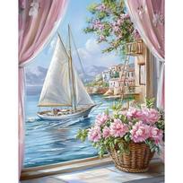 GATYZTORY Painting By Number Adults Town Scenery Markers By Numbers Drawing Canvas Acrylic Handiwork Kits Home Decoration 30x20cm no frame