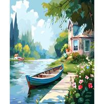 GATYZTORY Painting By Number Mountain Landscape Wall Art DIY Frame Picture By Numbers Forest Acrylic Canvas Home Decor Gift 30x20cm no frame šokoladas