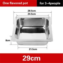 Stewed Mandarin Duck with Ears Hotpot for induction cooker Mother and son pot hotpot Extra thick stainless steel square hot pot
