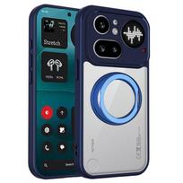 For Nothing Phone 4A Pro Case Hard With 360 Ring Stand magnetic Protective Back Cover Case For NothingPhone 4A 3 3A Pro 2 Shell Nothing Phone (4a) mėlyna