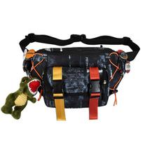 Punk Hip Hop Techwear Waist Bag Unisex Casual Sport Single Shoulder Crossbody Chest Bag Harajuku Casual Fanny Pack juoda