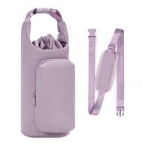 Insulated Water Bottle Sling Bag, Women'S Bottle Holder With Phone Pocket Adjustable Strap violetinė
