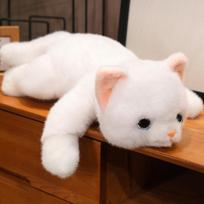Gulintis katės pliušinis žaislas Išskirtinė dovana Namų dekoracija Kawaii katės lėlė Dovana mergaitėms Vaikų palydovas Pliušinis katės žaislas 30cm balta