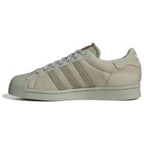 Adidas Originals Superstar Casual Simple Shock Absorption Durable Low-Top Skate Shoes Unisex Sneakers Green Brown IE2941 36