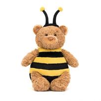Playful teddy bear doll creative dressing bear doll plush toy for children's birthday gift to accompany the doll 30cm