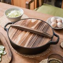 Wutuo 31cm Induction Iron Frying Pan with Fir Lid