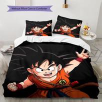 Son Goku Rašto Patalynė, Antklodės Komplektas Antklodės Užvalkalas Pagalvės Užvalkalas Namų Gimtadienio Dovana (1 * antklodės užvalkalas + 2 * pagalvės užvalkalai, be šerdies) 135x200cm