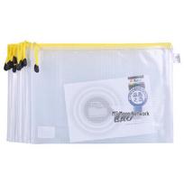 M&G A4 PVC Mesh Zipper Document Bag skaidri