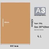 A3 Kraft Paper 4-Hole Sketchbook & Art Card Binder with Loose-Leaf Inner Pages