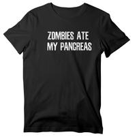 Zombies Ate My Pancreas Diabetes Short Sleeve Shirt, Type 1 Diabetic T-shirt S įvairiaspalvis