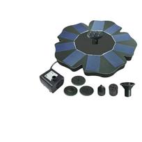 Solar Powered Water Fountain Pump for Outdoor Garden Bird Bath Pond with Multiple Nozzle Heads and Floating Design One Size
