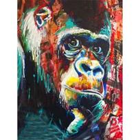 GATYZTORY Acrylic Paint By Numbers Colourful Gorilla DIY 60x75cm Oil Painting By Numbers Canvas Painting Animals Home Decor 20x30cm No Frame