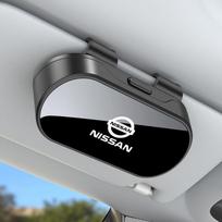 CHTPAVFor Nissan X-trail Qashqai Juke Pulsar Sentra Altima Patr Car Visor Sunglasses Glasses Case Glasses Holder Clip Box Accessories juoda