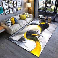 Penguins showing love and care carpet Yoga living room room decor children's crawling mat doormat area rug games mat 40x60cm