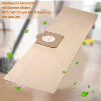 10 Pack 6.959-130.0 Paper Filter Dust Bag A 2201/2204/2504 for Karcher WD3 WD3P Wet & Dry Vacuum Cleaner Replacement NONE