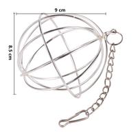 1Pc Rabbit Hay Feeder Ball Stainless Steel Hanging Grass Holder Guinea Pig Small Pet Food Dispenser Anti-Spill Cage Toy