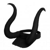 Ripped Hole Vintage Punk Devil Horns Hat Headgear Man Woman Cotton-filling Black Red Visor Cap Halloween Party Cosplay Headwear One Size