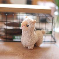 Adorable Soft Alpaca Plush Toy Keychain With Fluffy Short Plush In White Pink Brown ruda