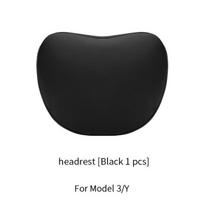 For Tesla Model 3 Y Flocking/Leather Car Seat Neck Pillow Soft Memory Neck Pillow High-Quality Headrest Lumbar Support M3MY 01B
