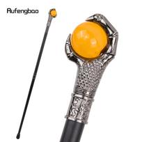 Drakono nagų griebtuvas Oranžinis stiklinis rutulys Sidabrinė lazdelė, madinga dekoratyvinė lazda Cosplay lazdelės rankenėlė Crosier 93 cm auksas