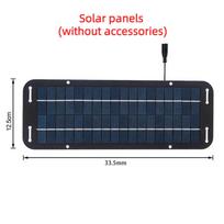 Fotovoltinė saulės baterija 12V Nešiojama lauko mobilioji energija Saulės įkroviklio rinkinys IP65 atsparus vandeniui RV/valčiai/motociklui 【1】Solar panels (without accessories)