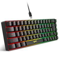 Laidinė nešiojama 68 klavišų mechaninė membrana žaidimų klaviatūra Abs medžiaga RGB foninis apšvietimas biuro pramogos namų klaviatūros pelės rinkinys