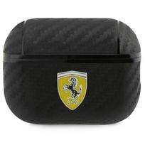 Ferrari FESAP2CABK AirPods Pro 2 dėklas juodas/juodas On Track PU Carbon
