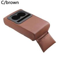 Auto Center Console Armrest Pillow with Cup Holder Memory Foam Car Armrest Cushion Phone Holder Storage Bag for Most Car ruda