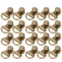 100 Sets Shoelace Hook DRing Eyelet Buckle Brass Shoe Leather Bag DIY Rivet Tool Bronze 9x14mm