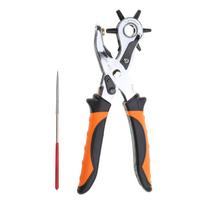 Revolving Punch Plier Leather Hole Punch Set for Belts Watch Bands Straps Dog Collars Saddles Shoes Fabric Craft Project YJ