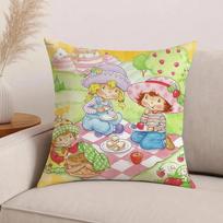 Cartoon S-StraWberry S-ShortCake cute kawaii Pillow Case Office Cushions Suitable For Sofa Car Bedroom Decorative Cushion Cover 30cm x 30cm