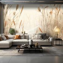 Foto tapetai Kaimas Nendrių Peizažas Sieniniai paveikslai Svetainė TV Sofa Studija Fono Sieniniai paveikslai 200 cm(W) x 140 cm(H)