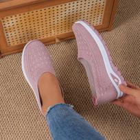 Women's Slip-On Sneakers Suitable for All- Cushioned Shock Absorption, Breathable Wide Width Sneakers with Soft Sole & PVC Sole 36 balta