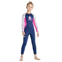 Children's Diving Suit 2.5MM One-piece Long-sleeved Girls 'swimsuit Warm Sun Protection Surfing Mother M